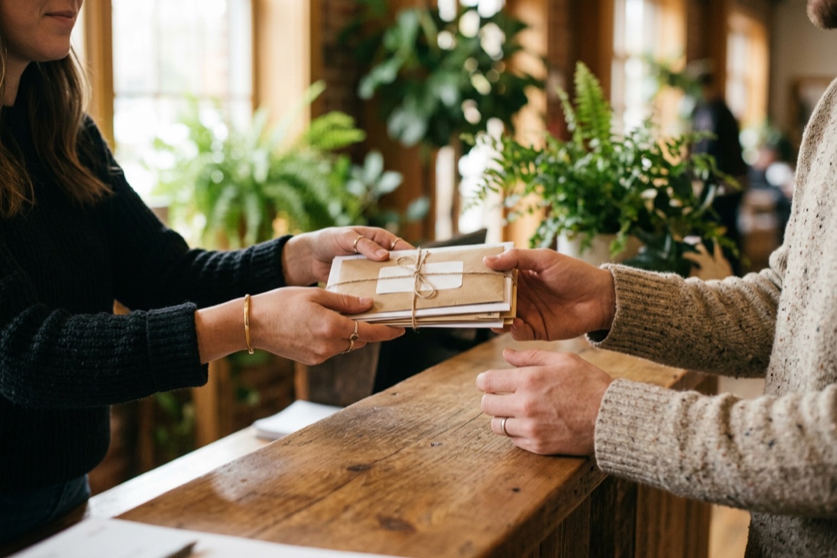 staffed reception handing over business mail: the difference in the po box vs virtual office canada comparison