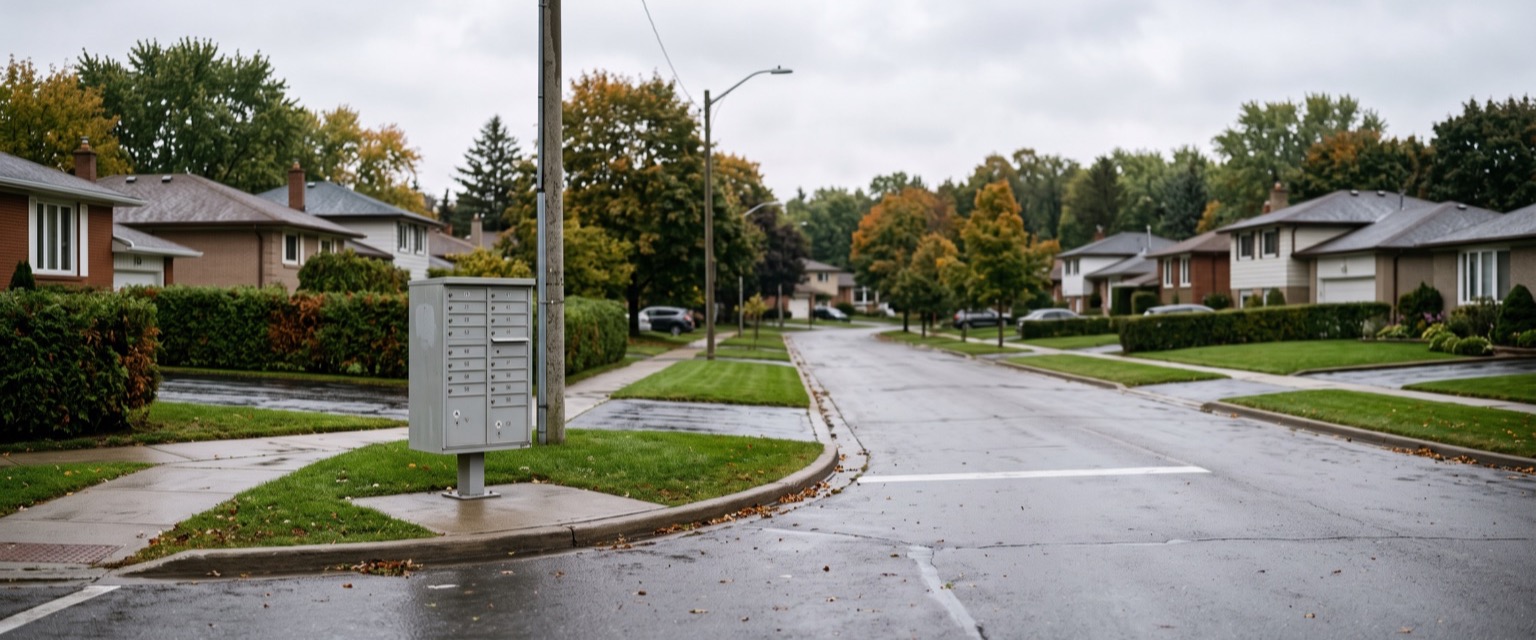 the canada post transformation plan: how ottawa ended door-to-door mail in 14 months 4 canada post community mailbox on a residential street under the canada post transformation plan