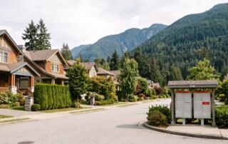 community mailbox conversion north vancouver, a community mailbox unit on a residential street