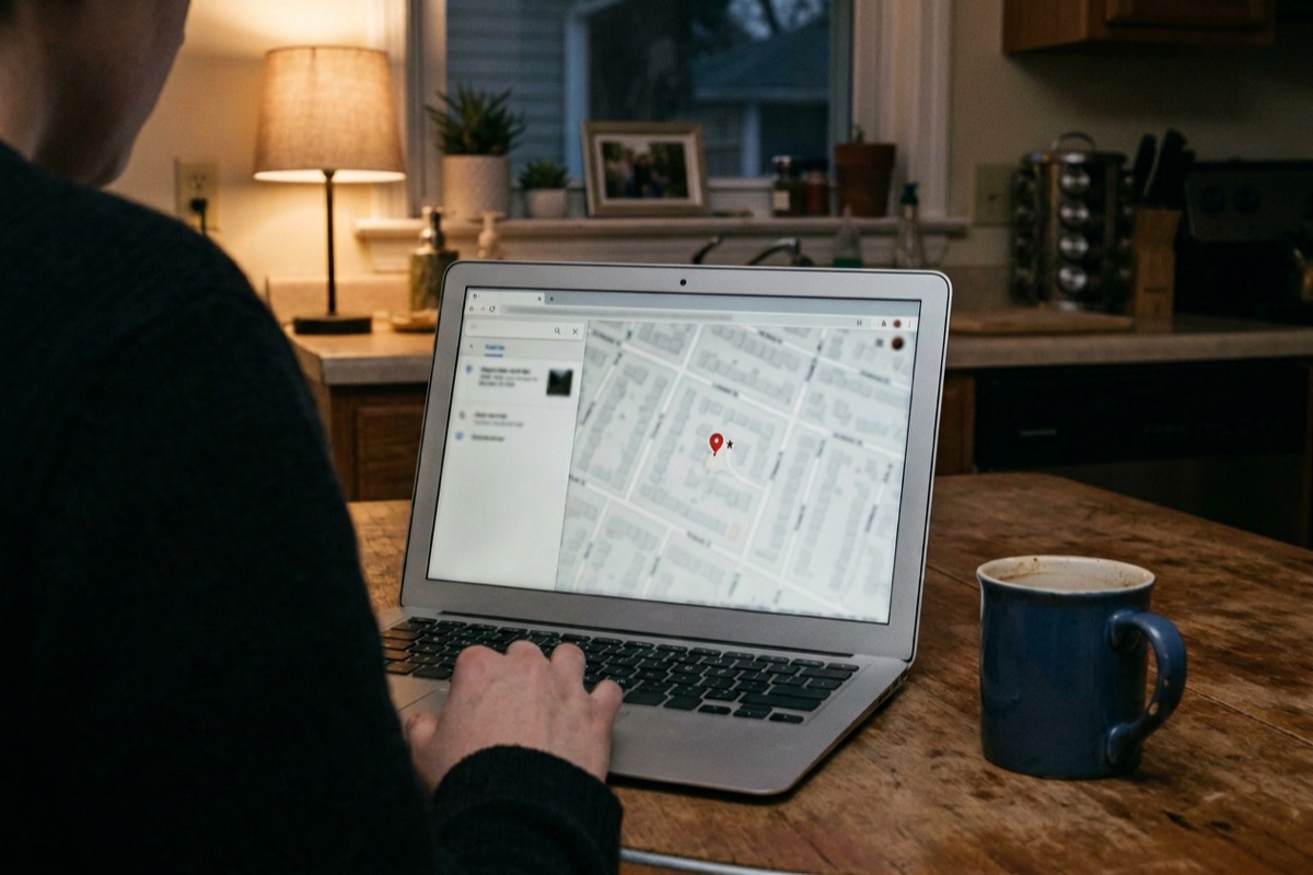 map pin over a residential neighborhood: the business address privacy canada problem when your company record points at your home