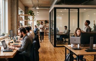 hot desk, dedicated desk or private office in vancouver: where the numbers cross over 3 vancouver coworking desk options in one room: hot-desk row, dedicated workstation with monitor, and a glass private office