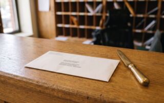 virtual office address format: 4 clear rules so your mail never misses 6 envelope on a mailroom reception counter showing the virtual office address format