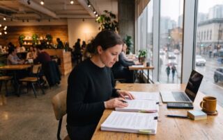 bc election platforms 2026 compared by a small business owner at a vancouver coworking table