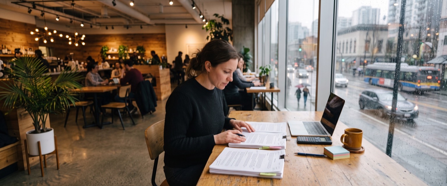 bc election platforms 2026 compared by a small business owner at a vancouver coworking table