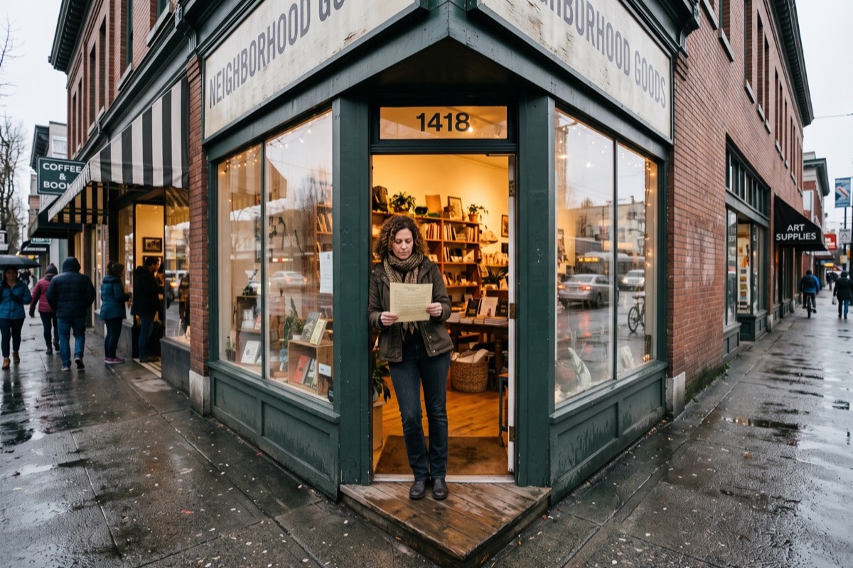 bc election platforms 2026: 5 parties compared in one clear guide 4 vancouver shop owner reading a commercial lease, relevant to rent control in the bc election platforms